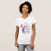 Le T-shirt des femmes de lapin de Pâques (Devant entier)