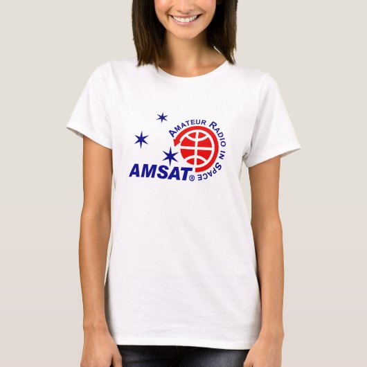 Le T-shirt des femmes de logo d'AMSAT (Devant)