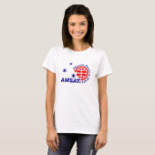 Le T-shirt des femmes de logo d'AMSAT (Devant entier)