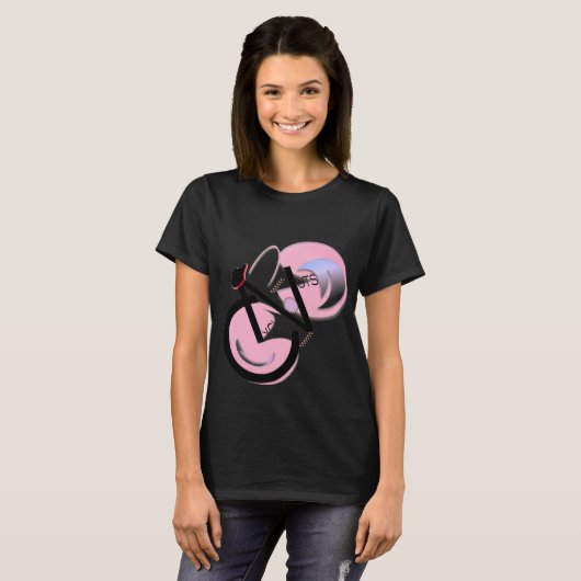 Le T-shirt des femmes de logo de CycleNuts (Devant entier)
