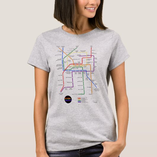 Le T-shirt des femmes de métro de fierté (Devant)