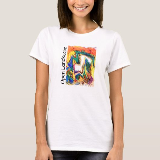 Le T-shirt des femmes "de paysage ouvert" (Devant)