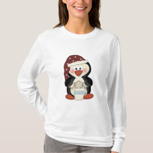 Le T-shirt des femmes de pingouin de Noël