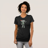 Le T-shirt des femmes de robot de fille (Devant entier)