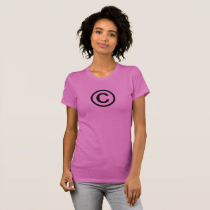 Le T-shirt des femmes de symbole de Copyright