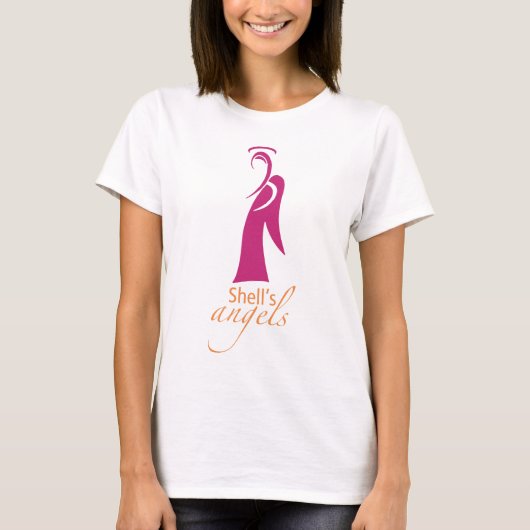 Le T-shirt des femmes des anges de Shell (Devant)