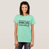 Le T-shirt des femmes des parcs nationaux de (Devant entier)