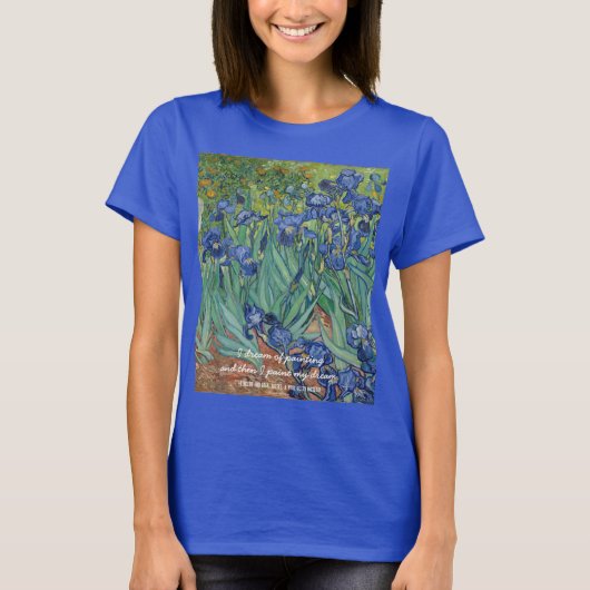 Le T-shirt des femmes d'iris de Vincent van Gogh (Devant)