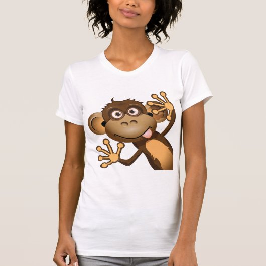 Le T-shirt des femmes drôles de singe (Devant)
