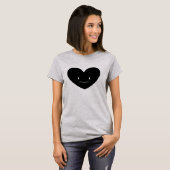 Le T-shirt des femmes heureuses de coeur (Devant entier)