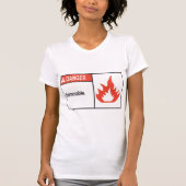 Le T-shirt des femmes inflammables de signe de (Devant)