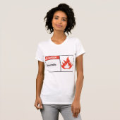 Le T-shirt des femmes inflammables de signe de (Devant entier)
