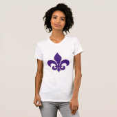 Le T-shirt des femmes pourpres de fleur de lis (Devant entier)