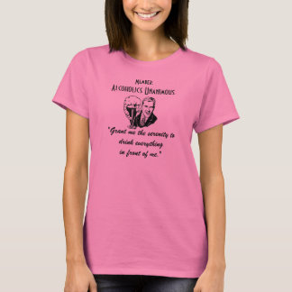 Le T-shirt des femmes unanimes d'alcooliques