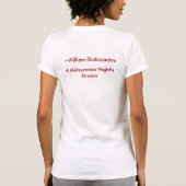 Le T-shirt des femmes une citation de rêve de la (Dos)
