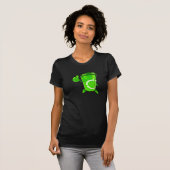 Le T-shirt des femmes vertes de bac de recyclage (Devant entier)
