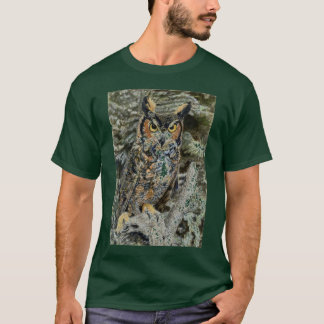 Le T-shirt des grands hommes de hibou à cornes