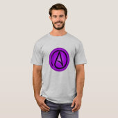 Le T-shirt des hommes athées de logo (Devant entier)