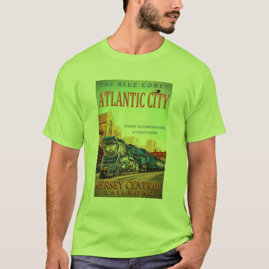 Le T-shirt des hommes bleus de train de comète (Devant)