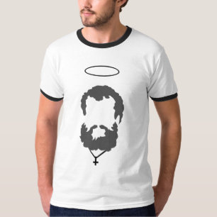 Le T-shirt des hommes catholiques de la barbe de