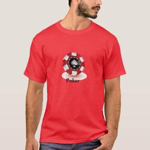 Le T-shirt des hommes chanceux de jeton de poker