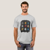 Le T-shirt des hommes d'aquarelle de système (Devant entier)