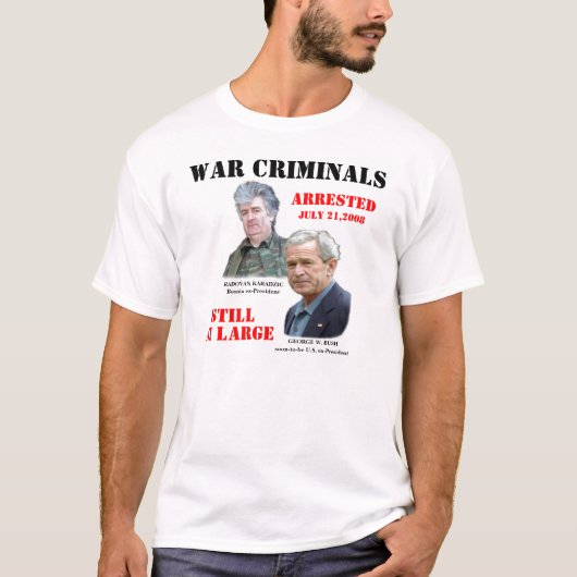 Le T-shirt des hommes de BUSH/KARADZIC (Devant)