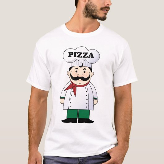 Le T-shirt des hommes de chef de pizza (Devant)