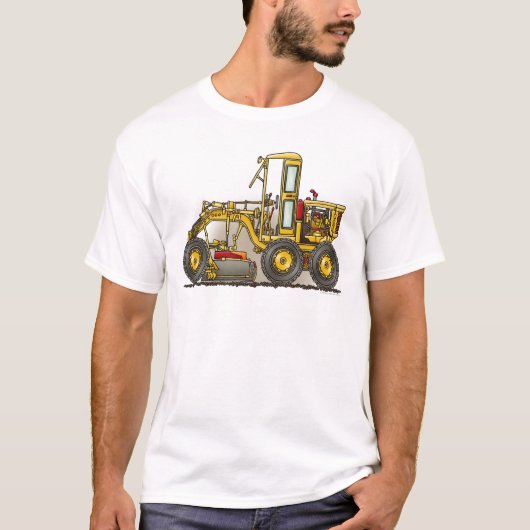 Le T-shirt des hommes de construction de niveleuse (Devant)