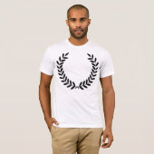Le T-shirt des hommes de guirlande de laurier (Devant entier)