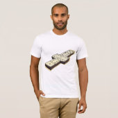 Le T-shirt des hommes de jeu de dominos (Devant entier)