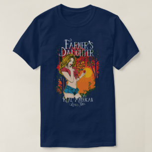 Le T-shirt des hommes de la fille de l'agriculteur