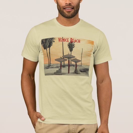 Le T-shirt des hommes de ll de plage de Venise (Devant)