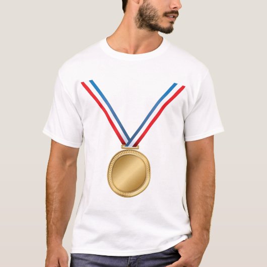 Le T-shirt des hommes de médaille d'or (Devant)