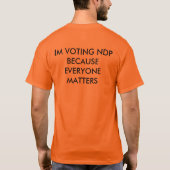 Le T-shirt des hommes de NDP (Dos)