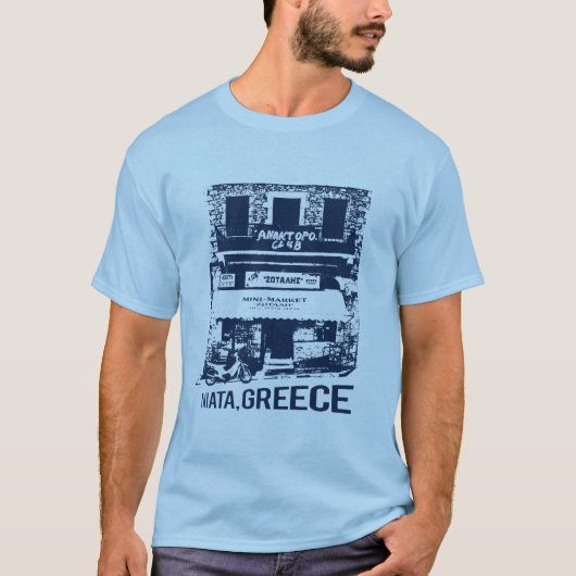 Le T-shirt des hommes de Niata Zotali (bleu-clair) (Devant)