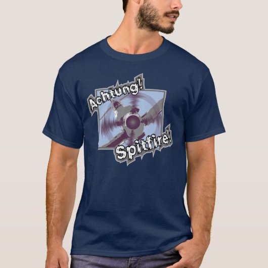 Le T-shirt des hommes de Spitfire d'Achtung (Devant)