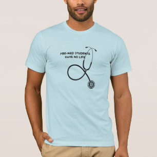 Le T-shirt des hommes de stéthoscope d'étudiant de