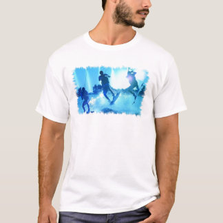 Le T-shirt des hommes de trio de Wakeboarding