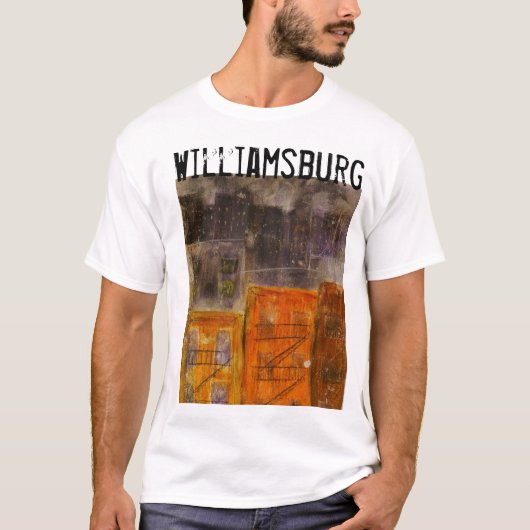 le T-shirt des hommes de Williamsburg Brooklyn (Devant)