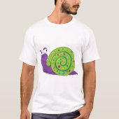 Le T-shirt des hommes décorés d'escargot (Devant)