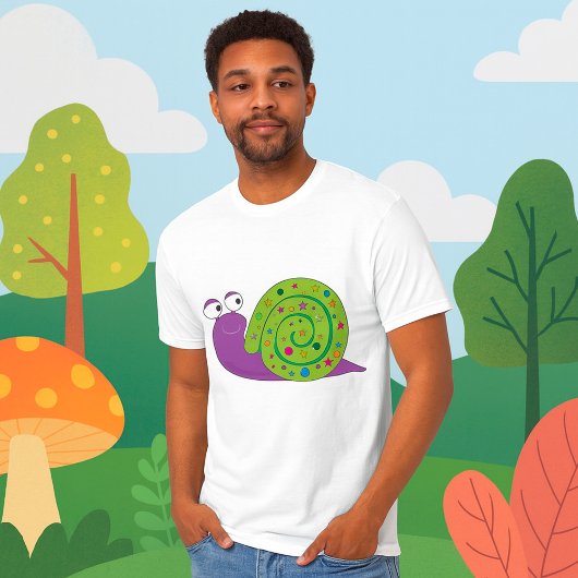 Le T-shirt des hommes décorés d'escargot