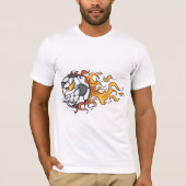 Le T-shirt des hommes flamboyants de ballon de (Devant)