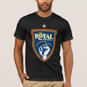 Le T-shirt des hommes foncés de logo royal d'arm