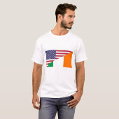 Le T-shirt des hommes irlandais de drapeau (Devant entier)