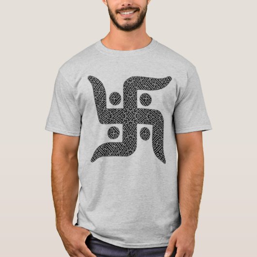 Le T-shirt des hommes Jain de svastika (Devant)
