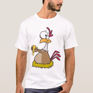 Le T-shirt des hommes professionnels de poulet