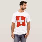 Le T-shirt des hommes suisses de drapeau (Devant entier)