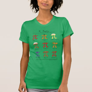 Le T-shirt des maths pi de menu de pi des femmes