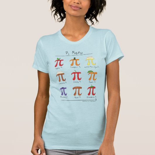 Le T-shirt des maths pi de menu de pi des femmes (Devant)